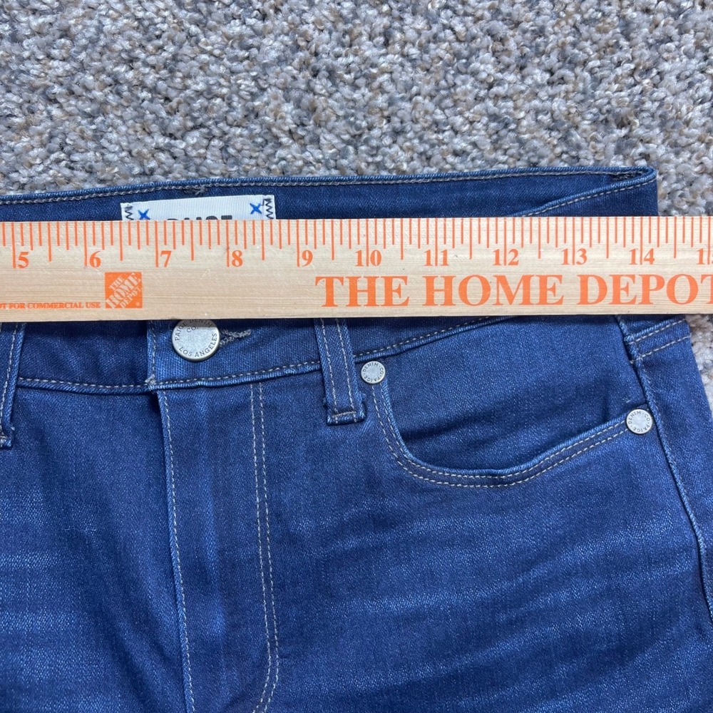 PAIGE Dark Wash High Rise Wide Leg Jeans Size 28 - Picture 6 of 10
